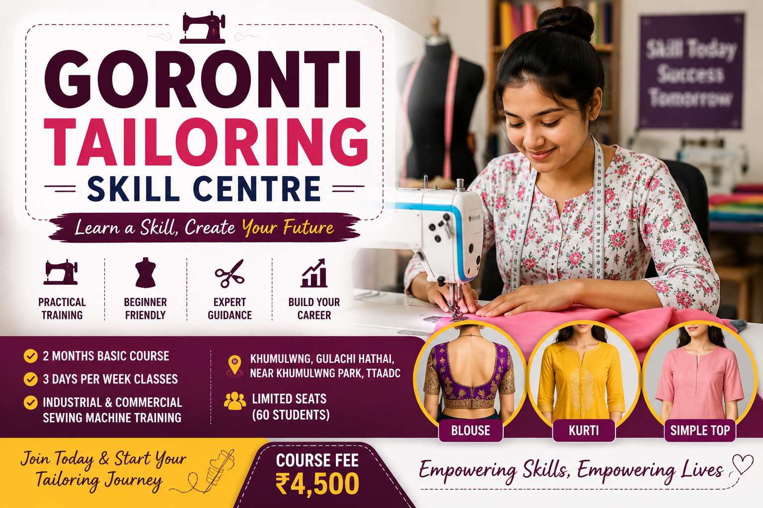 Goronti Tailoring Skill Centre: Learn Tailoring Skills and Build Your Own Career